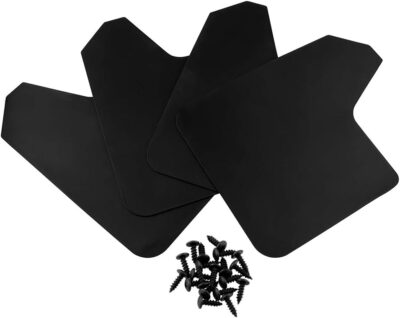 Universal Basic Mud Flaps Set Black Car Mudguard Splash Guards with Accessories for Trucks Cars SUVs Vans - Image 2
