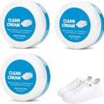 White Shoe Cleaner Cream, 2026 Upgrade Multipurpose No-Wash Solid Comes with Sponge Removes Stains, White Shoes Clean Cream