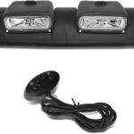 DNA MOTORING FL-ZTL-359-CH Universal Roof Mounted Fog Light with Wiring Harness & Interior Switch,Vertical Adjustable Beam Angle,Clear Lens