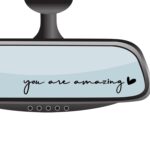 4 x You Are Amazing Rearview Mirror Decal,Car Decal For Women,Rear View Mirror Sticker,Car Window Decal,Vanity Mirror Decal,Affirmation Sticker,Water Bottle Sticker,Car Mirror Sticker,Tumblers Sticker