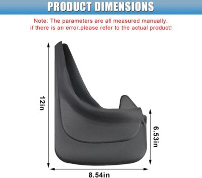 Car Mud Flaps, 12 × 8.5In Flexible & Bendable Splash Guards Set, Vehicle Front & Rear Mudflaps Protection with Screws, Car Exterior Accessories for Sedan, SUV - Image 2