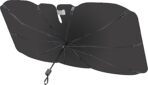 Satol Car Umbrella Windshield Sun Shade - 55"x31" (140x79cm) Universal Car Sunshade Umbrella with 10-Rib Frame | Heat Shield & UV Protection | Fits Sedan, SUV, Truck | Includes Storage Pouch