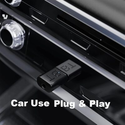 Mini 2-in-1 USB 3.5mm Bluetooth Receiver Car Kit,Bluetooth 5.4 Wireless Receiver Adapter,Low Latency Noise Cancellation,Plug and Play,Wireless Music Receiver for Car Music/Stereo Audio - Image 4