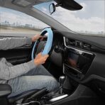 BDK Ultra Soft Blue Steering Wheel Cover, Unisex Car Accessories Non-Slip Comfy Soft Grip Faux Leather Auto Steering Wheel Cover for Cars Trucks Vans SUVs - Fits Standard 15" Inch Steering Wheels - Image 4