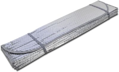 BDK Car Windshield Sun Shade - Standard Size Windshield Sun Shade Accordion Folding Style for Front Windshield - Heatshield Sunshade for Truck, SUV, & Van Car Window Shades Front Windshield - 57 x 24 - Image 2