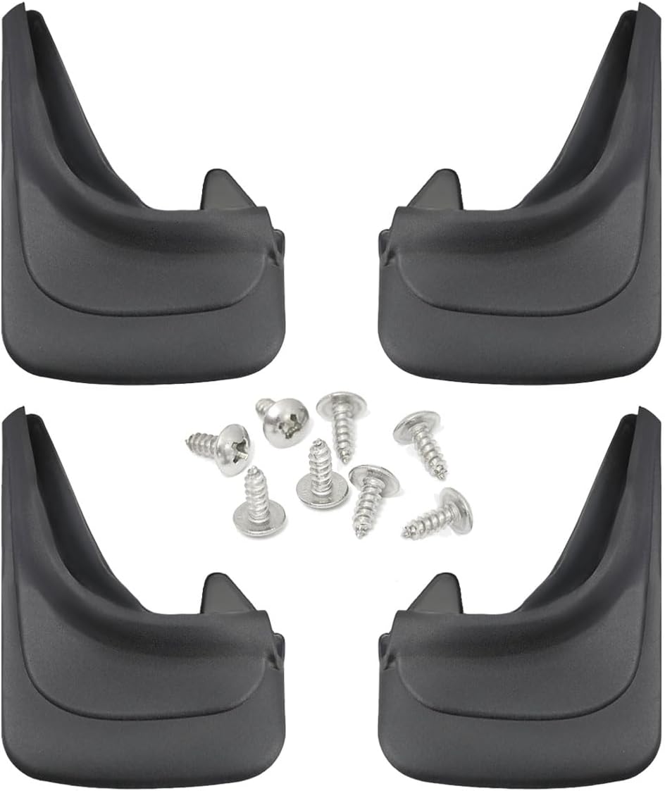 517W6h88j1L._AC_SL1200_.jpg Car Mud Flaps, 12 × 8.5In Flexible & Bendable Splash Guards Set, Vehicle Front & Rear Mudflaps Protection with Screws, Car Exterior Accessories for Sedan, SUV - Image 1