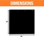 Buyers Products RC24PPB Black Polymer Mud Flaps, 24x24 Inch, Super Durable, Cold Weather Resistant, Impact Resistant Splash Guards for Trucks, Semi Trucks & Trailers, Mud Flaps are NOT Rubber, 2 Pack - Image 4
