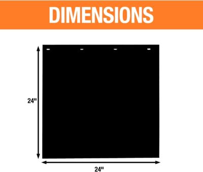 Buyers Products RC24PPB Black Polymer Mud Flaps, 24x24 Inch, Super Durable, Cold Weather Resistant, Impact Resistant Splash Guards for Trucks, Semi Trucks & Trailers, Mud Flaps are NOT Rubber, 2 Pack - Image 4