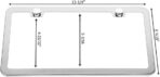 SunplusTrade 2 Stainless Steel Polish Mirror License Plate Frame + Chrome Screw Caps (Silver) - Image 7