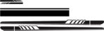 Universal Racing Stripes Car Stickers Sport Stripes DIY Styling Decorated Door Hood Self-Adhesive Side Strip Decal Decoration Accessories for Truck SUV Off-Road Vehicles(5PCS)(Black) - Image 2