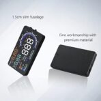 5.5'' HUD Head Display, Windshield Screen Projector Vehicle Speed, Hud Overspeed Alarm, Km/h MPH, OBDII/EUOBD Interface Plug Car Hud Screen - Image 7