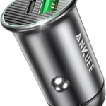 USB-C Car Charger Adapter, Dual Ports Fast Charging PD 60W + QC3.0 30W Mini All-Metal Cigarette Lighter USB Charger Universal for iPhone13/Pro Max/12/XS Max/11 Pro, Samsung, Car Accessories