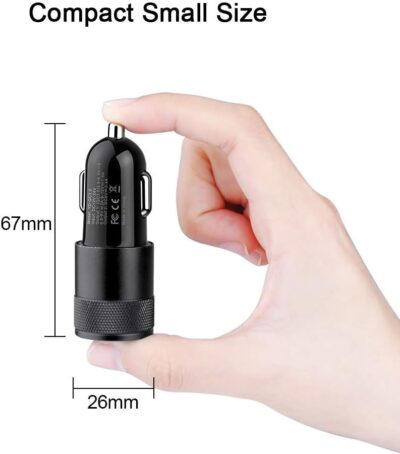 Fast Car Charger, Quick Charging 5.4A/30W Phone USB Adapter Rapid Plug 2 Port Cigarette Lighter Auto Charger Flush Compatible Samsung, Tablet, iPhone, iPad, LG, Automobile - Image 6