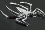 2PCS 3D Spider Emblem Car Sticker Metal Chrome Silver Spider Badges Sticker for Universal Car Vehicle, Truck, Motorcycle, RV, Scooter, SUV, Door, Window for Headphone Decorations(Silver-B0C22ZMFK8) - Image 3