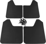Universal Basic Mud Flaps Set Black Car Mudguard Splash Guards with Accessories for Trucks Cars SUVs Vans
