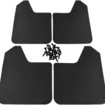 Universal Basic Mud Flaps Set Black Car Mudguard Splash Guards with Accessories for Trucks Cars SUVs Vans