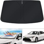 KUST Custom Fit Windshield Sun Shade for 2020-2024 2025 2026 Toyota Corolla (Not for Corolla Cross) Accessories Sunshade Sun Visor Protector Foldable Blocks UV Rays Keep Cooler