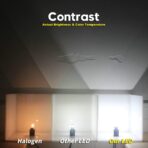 CANBUS BA9S White Extra Bright Car Interior Exterior Replacement Bulb Bayonet Base BA9 53 57 1445 1895 64111 Size Reading Map Dome Side Door Courtesy LED Light 12V 24V (Pack of 4) - Image 6