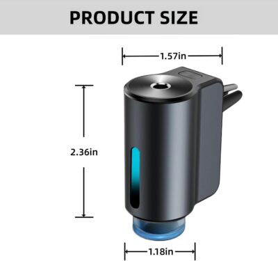 Car Air Freshener Diffuser, Smart Car Air Freshener, Car Diffuser Air Freshener with Three Adjustable Modes, Aromatizante Para Carro with 3pcs Essential Oil, Car Fresheners Long Lasting - Image 8