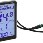 Electric Bike LCD Display, 5 Pin E Scooter M5 Panel Meter Screen with Waterproof Connector, E Bike Display Meter Control Panel Screen Suitable for 31.8 22.2mm Handlebar Electric Bike(No. 2 Protocol)