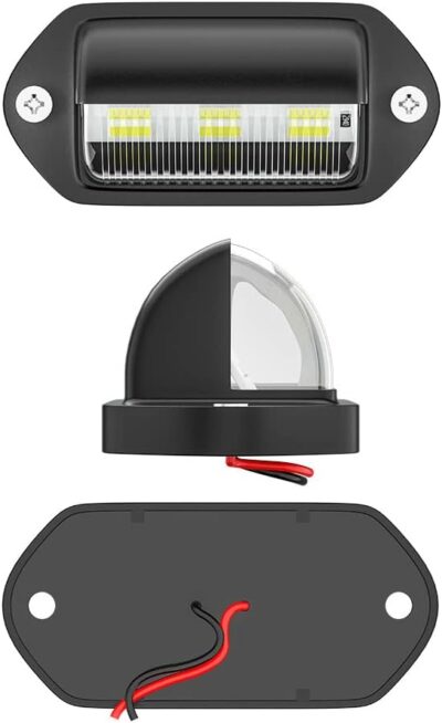 2 PACK License Plate Light, 12V 6-SMD LED License Plate Lamp Taillight for Truck SUV Trailer Van, Step Courtesy Lights, Dome/Cargo Lights - Image 6