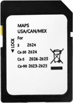 Latest Version Navigation SD Card Fits for Mazda 3 2024, Cx-30 2024, Cx-5 2024-2025, Cx-90 2024-2025 Car GPS Navigation System for USA/Canada Replacement Accessories