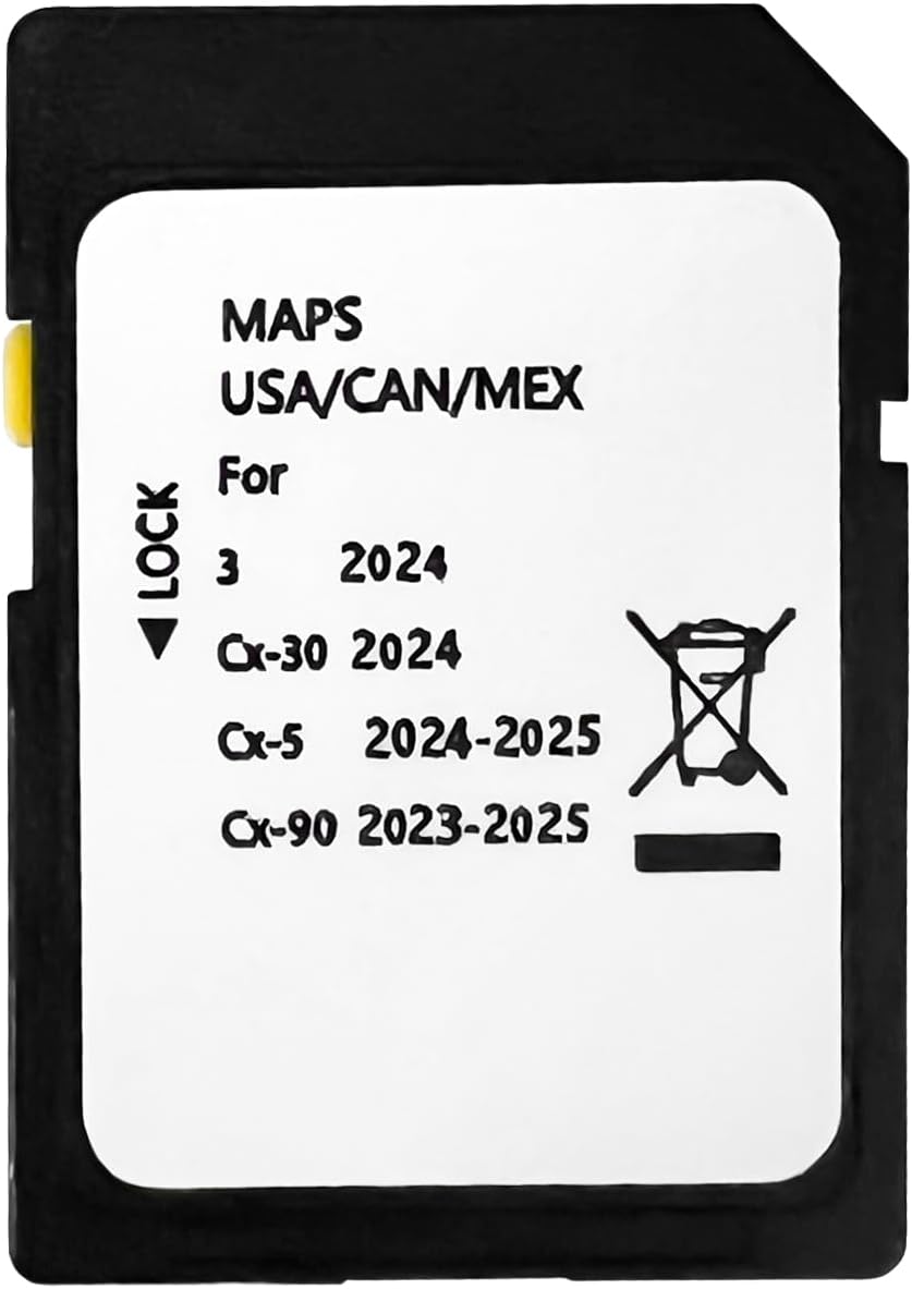 51CLdD0CKXL._AC_SL1500_.jpg Latest Version Navigation SD Card Fits for Mazda 3 2024, Cx-30 2024, Cx-5 2024-2025, Cx-90 2024-2025 Car GPS Navigation System for USA/Canada Replacement Accessories - Image 1