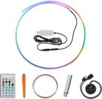 for Tesla Model 3 Y LED Interior Lights Ambient Lighting, Tesla Model 3 Y RGB LED Neon Light Kits, Tesla Model 3 Y Accessories 2021 2022 2023, DC 12V