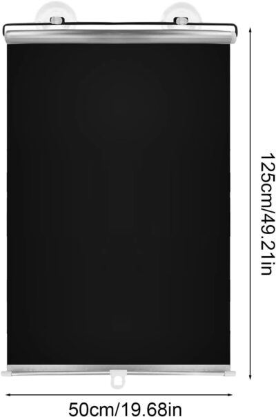 Car Automotive Sun Shade - Suction Cup Roller Sunshade, Glare Protection UV Blocker | Road Trip Safety for Kids Pets Passengers Privacy Truck SUV Interior Camping Travel Accessories - Image 8