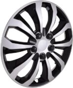 CCI Wheel Covers 106114SB, Automotive Grade ABS, Gloss Painted/Black and Silver, 14 Inch, 10 Spoke, Universal Fit