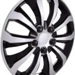 CCI Wheel Covers 106114SB, Automotive Grade ABS, Gloss Painted/Black and Silver, 14 Inch, 10 Spoke, Universal Fit