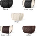 LUNDA Luxury Car Neck Pillow Car Travel Neck Rest Pillows Seat Cushion Support Napa Leather for Mercedes Benz S-Class headrest （Beige） - Image 6