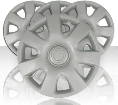 Upgrade Your Auto Set of Four 15' Silver Hubcap Wheel Covers for Toyota Camry 2002-2004 (Push-on) - Image 2