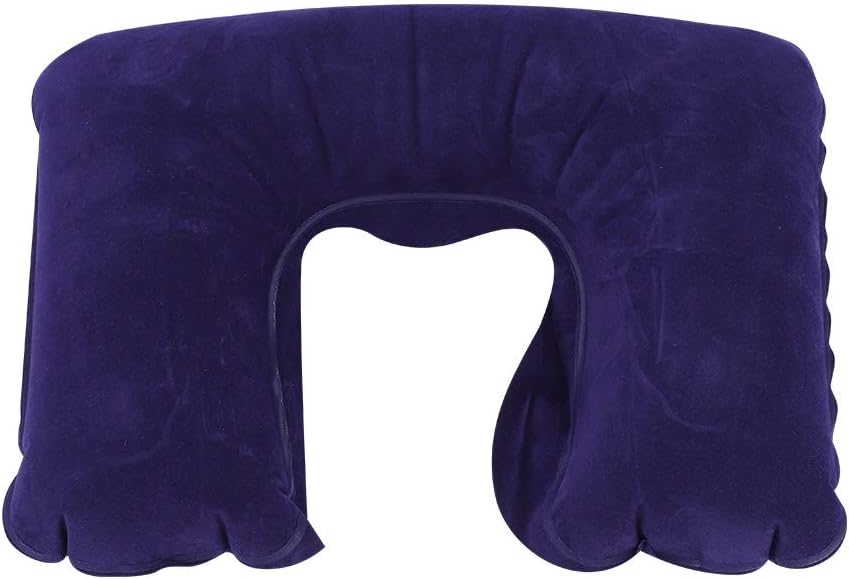 51Fm1MUG-HL._AC_SL1001_.jpg U Shaped Travel Pillow, Portable Lightweight Inflatable U Shape Neck Pillow Soft Headrest Air Cushion - Image 1