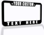 Speedy Pros Funny License Plate Frame Custom Personalized Text Zinc Cute Car Accessories License Plate Holder Black 2 Holes 1 Frame