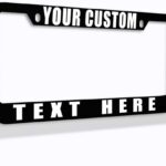 Speedy Pros Funny License Plate Frame Custom Personalized Text Zinc Cute Car Accessories License Plate Holder Black 2 Holes 1 Frame