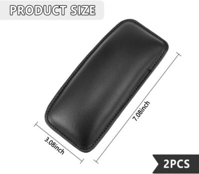 2PCS Car Knee Cushion,Soft Leather Car Door Armrest Pad for Knee Leg Elbow,Universal Car Center Console Cushion Pad Comfort Pillow for Automotive Interior Accessories (Black) - Image 2