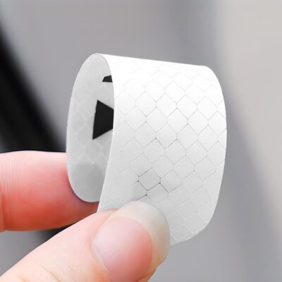 4PCS Reflective Open Warning Stickers for Car Door, Night Visibility Auto Safety Prompt Decals, 3.6 Inch Anti-Collision Protective Strip Tape, Car Accessories Universal for Truck, SUV, Van (Silver) - Image 6