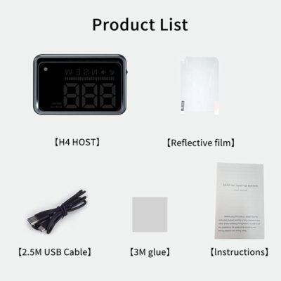 Heads Up Display for Cars, Car HUD H4, gps Speedometer, First Colorful, Large Font Digital Speedometer GPS with Speed, Compass, Automatic Sensing, Speeding Alarm, Suitable for All Cars. - Image 9