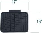 FH Group Automotive Floor Mats - Heavy-Duty Rubber Floor Mats for Cars, Universal Fit Full Set, Climaproof & Trimmable Floor Mats for Most Sedan, SUV, Truck, Black - Image 9