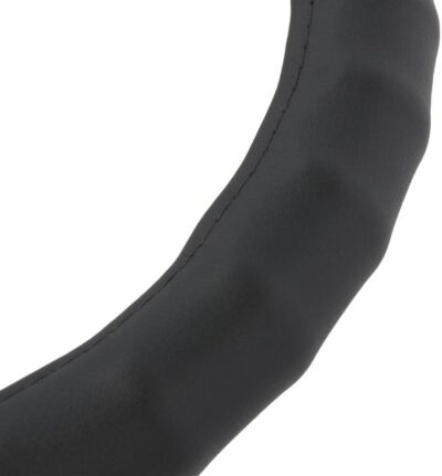 BDK Genuine Black Leather Steering Wheel Cover for Car, Small (13.5" - 14.5") – Ergonomic Comfort Grip for Men & Women, Car Steering Wheel Cover for Vehicles with Small Steering Wheels - Image 9