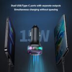 Bluetooth 5.3 Car Adapter, PD &QC3.0 Fast Charging FM Radio Transmitter for Car, Radio Bluetooth Receiver, Hands-Free Calling, U Disk & Colorful Light - Image 4
