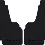 4PCS Universal Car Mud Flaps Rubber Mudguard Splash Guards Rubber Mudguard for Universal Sports Mud Flaps Guards Splash Front Or Rear Guards（Black）