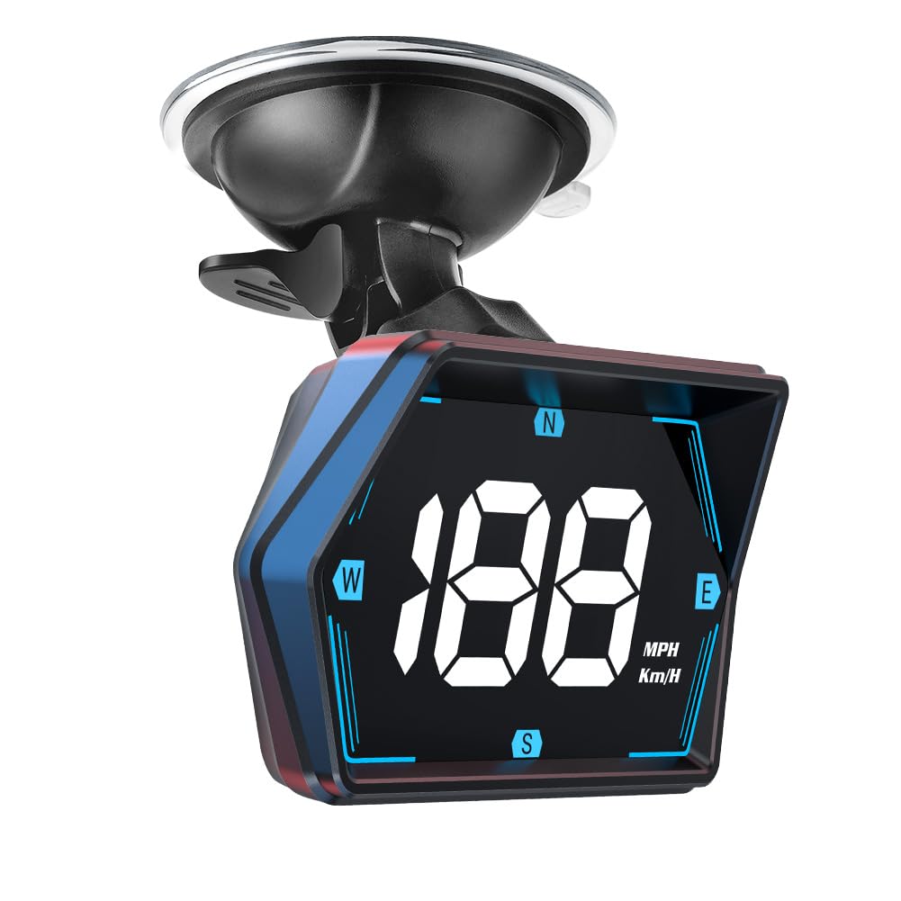 51IuBcM60-L._SL1001_.jpg Universal Car HUD GPS Speedometer G20 Car Heads-up Display Plug and Play with USB Connection,Displays MPH, Comes with Compass Over Speed Alert HD Display Speedometer for All Vehicles - Image 1