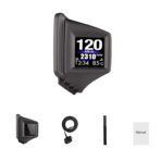 BY-J Heads Up Display with OBD2 GPS Dual System, P8 Car HUD Display OBD2 Gauge Display Speed Clock RPM can Installed Dashboard and A-Pillar Trim, Car Speedometer for Car for All Vehicle