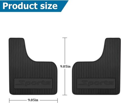 HZEL Car Mud Flaps, 4PCS Soft Flexible Bendable Rubber Vehicle Mudguard Splash Guard with Hardware Tool, Auto Exterior Protection Accessories for Front & Rear, Universal for Most Sedans (Black) - Image 2