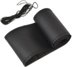 AUTOXBERT 38cm/15 Inch Leather Steering Wheel Cover Stitch On Wrap, Breathable, Anti-Slip Steering Wheel Cover for Nissan Qashqai Toyota Camry RAV4 VW Golf - Image 8