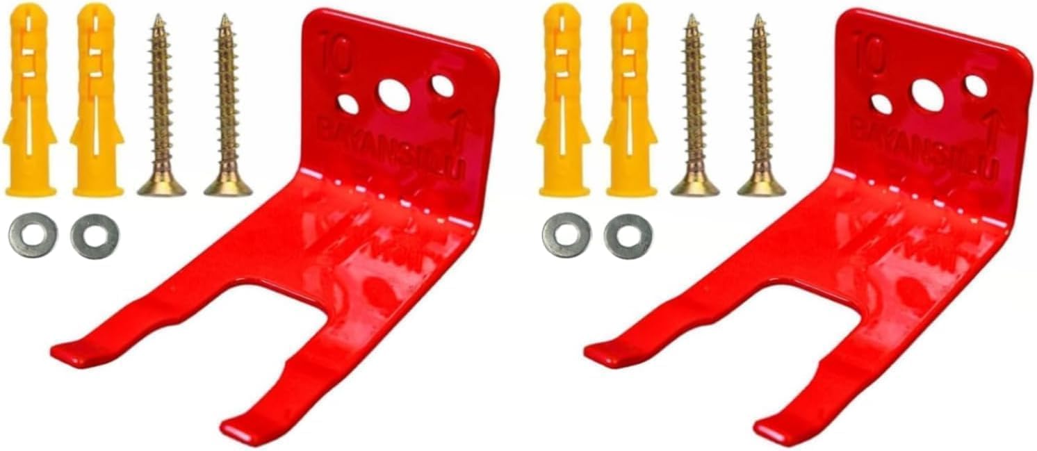 51KmkIaawL._AC_SL1492_.jpg Fire Extinguisherl Mount Bracket – Wide Fork 1.0–1.4 inch (35.5mm), Fits Kidde / First Alert / Amerex 5–10 lb, Heavy-Duty Steel Fire Extinguisher Holder & Mounting Bracket for Wall – (2 Pack) - Image 1