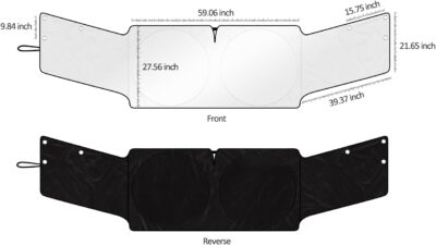 Sun Shade- Front and Side Car Windshield Sun Shade Front and Side Window Protector Block Sun Heat Visor Protection Cover Vehicle Interior Accessories Sunshades Prevent Prying and Protect Privacy - Image 7