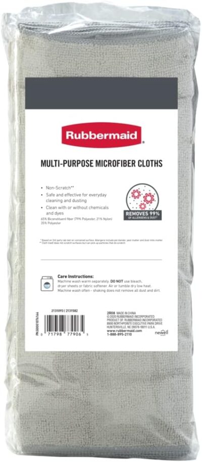 Rubbermaid Microfiber Cloth Towels 24 Pack 14"x14" Non-Scratch Reusable/Washable for Cleaning/Wiping/Polishing for Home/Kitchen/Car - Image 3